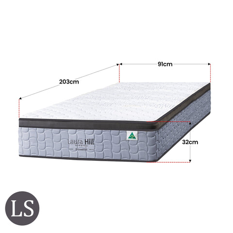 Laura Hill Essential Australian Made Long Single Premium Mattress Chez Guru