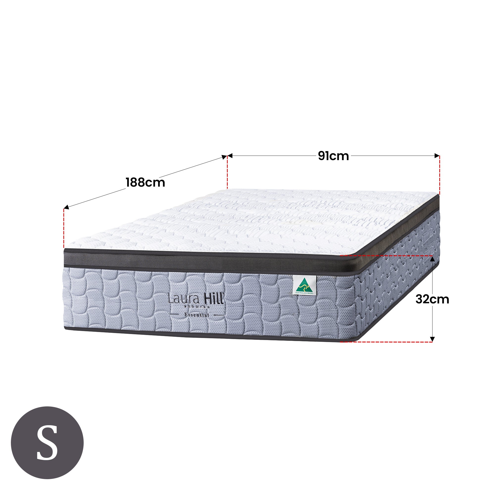 Laura Hill Essential Australian Made Single Premium Mattress Chez Guru