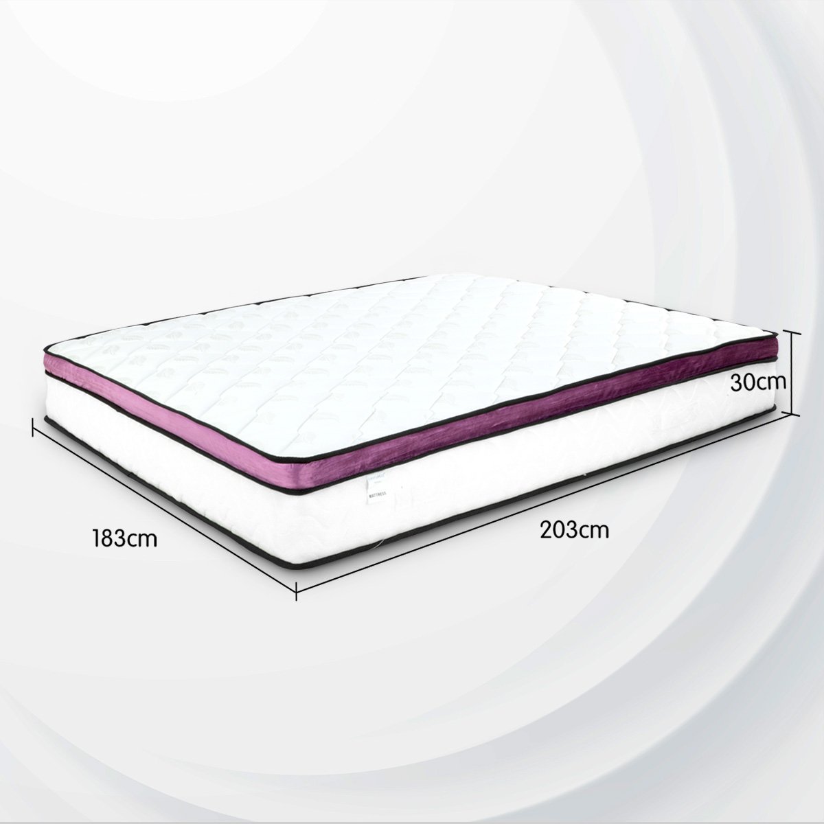 Laura Hill King Mattress Visco Cool Gel Infused Memory Foam Euro Top Pocket Spring 30cm Chez Guru