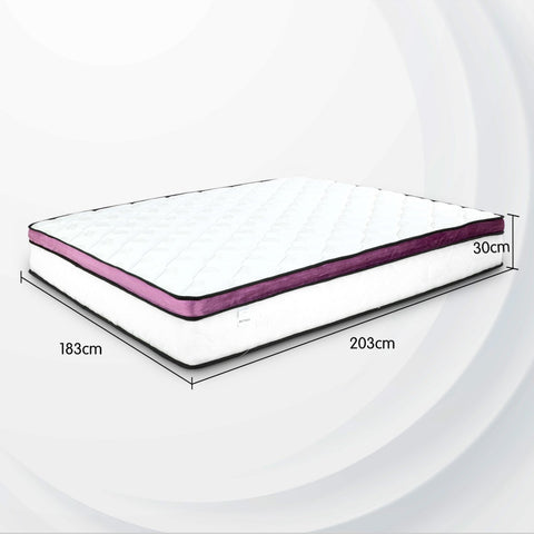 Laura Hill King Mattress Visco Cool Gel Infused Memory Foam Euro Top Pocket Spring 30cm Chez Guru