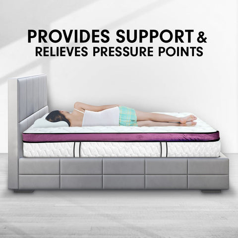 Laura Hill King Mattress Visco Cool Gel Infused Memory Foam Euro Top Pocket Spring 30cm Chez Guru