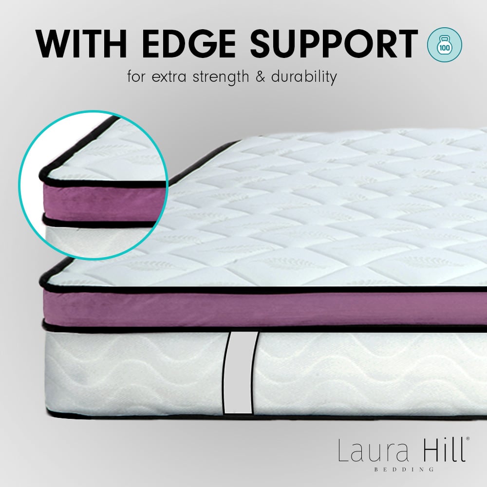 Laura Hill King Mattress Visco Cool Gel Infused Memory Foam Euro Top Pocket Spring 30cm Chez Guru
