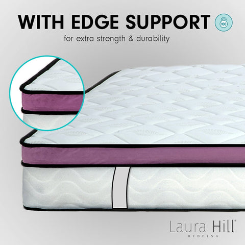 Laura Hill King Mattress Visco Cool Gel Infused Memory Foam Euro Top Pocket Spring 30cm Chez Guru