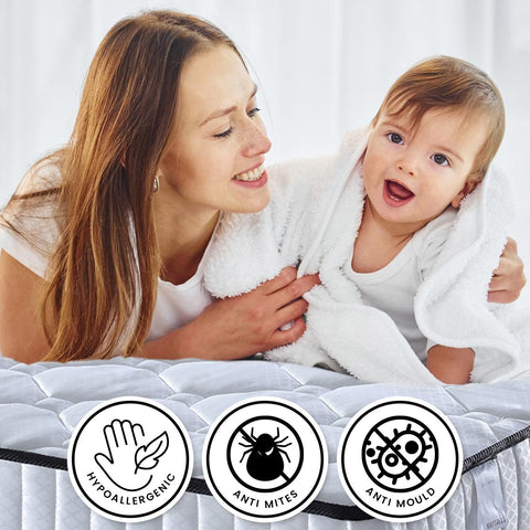 Laura Hill King Single Size Mattress Pocket Spring High Density Foam For Bed Chez Guru