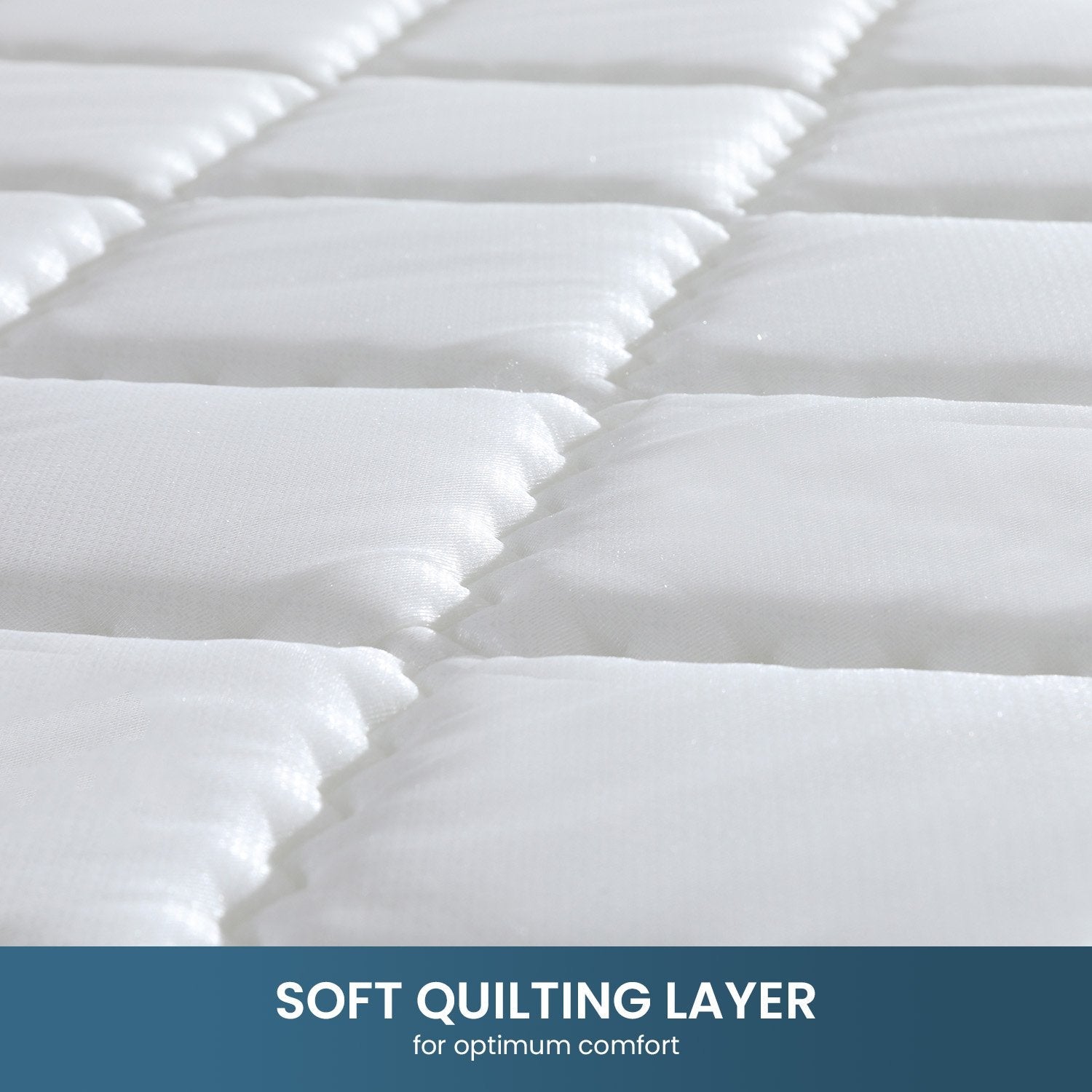 Laura Hill Mattress Queen Size Pillow Top Pocket Spring High Density Foam 22cm Chez Guru