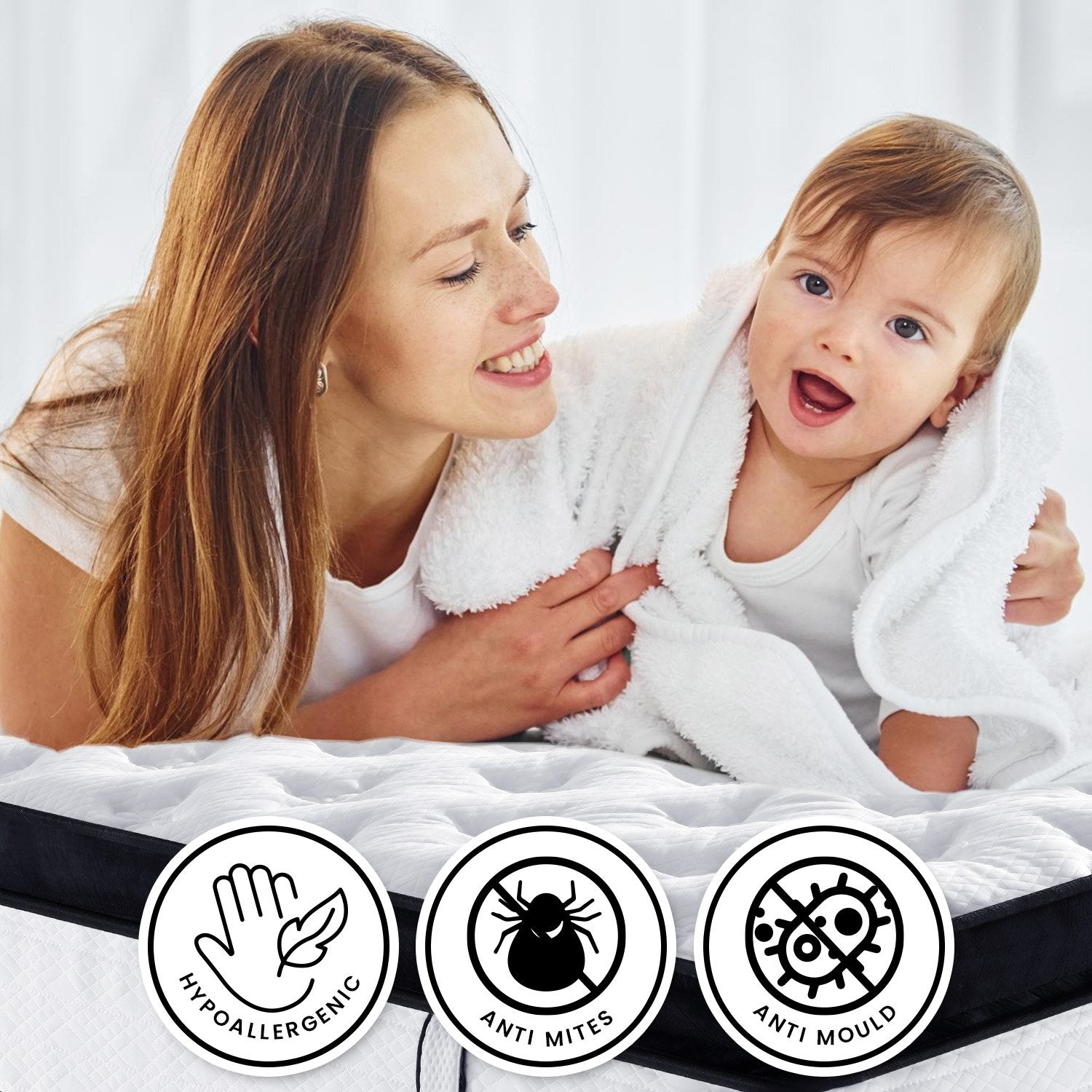 Laura Hill King Mattress Bed Size Euro Top 5 Zone Spring Foam 32cm Bedding Pocket Chez Guru