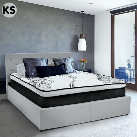 Laura Hill King Single Mattress Bed Size Euro Top 5 Zone Spring Foam 32cm Chez Guru
