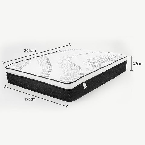 Laura Hill King Single Mattress Bed Size Euro Top 5 Zone Spring Foam 32cm Chez Guru