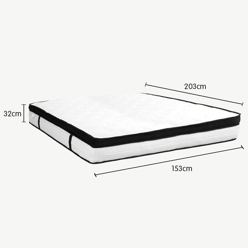 Laura Hill Queen Mattress Bed Size Euro Top 5 Zone Spring Foam 32cm Bedding Pocket Chez Guru