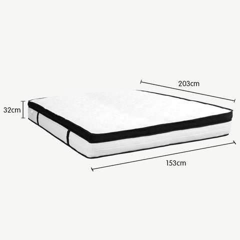 Laura Hill Queen Mattress Bed Size Euro Top 5 Zone Spring Foam 32cm Bedding Pocket Chez Guru