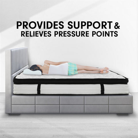 Laura Hill Queen Mattress Bed Size Euro Top 5 Zone Spring Foam 32cm Bedding Pocket Chez Guru