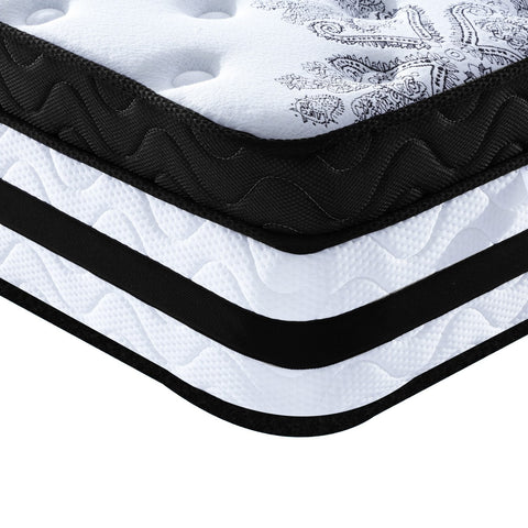 Laura Hill King Single Mattress Bed Size Euro Top 5 Zone Spring Foam 34cm Chez Guru