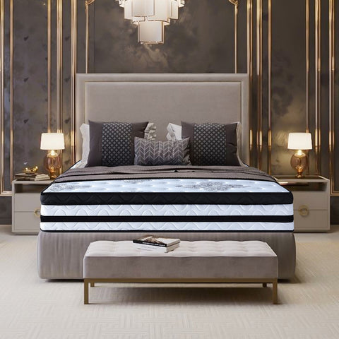 Laura Hill King Single Mattress Bed Size Euro Top 5 Zone Spring Foam 34cm Chez Guru