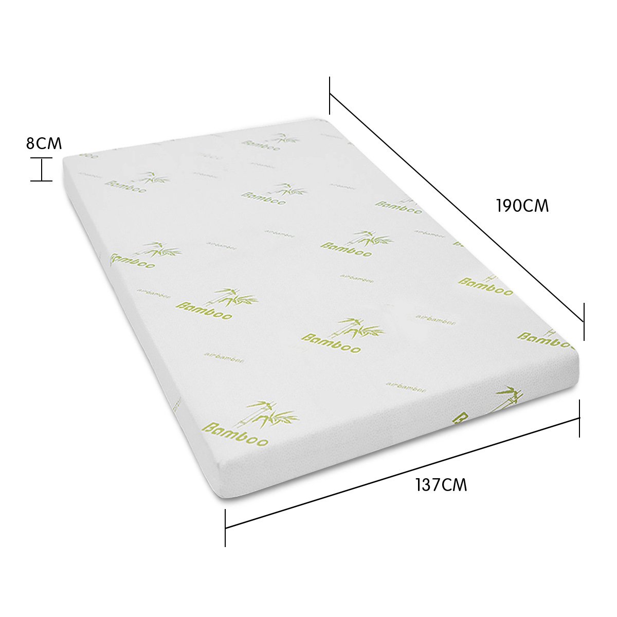 Laura Hill Cool Gel Memory Foam Mattress Topper Bamboo Fabric Cover Double Chez Guru
