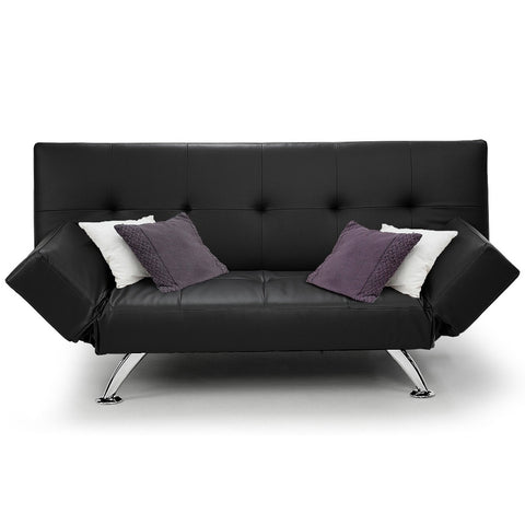 Sarantino Brooklyn Sofa Bed Faux Leather Lounge Couch Futon Furniture Adjustable Suite Bk Chez Guru