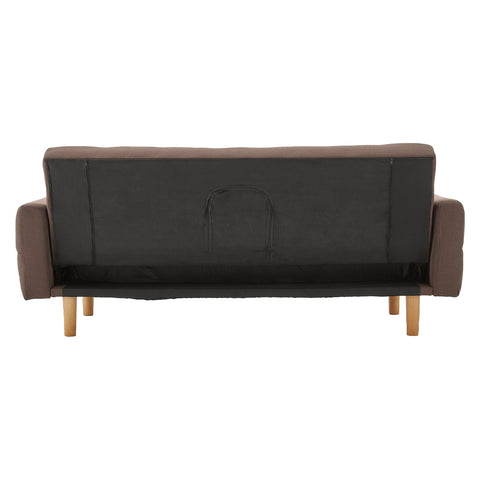 Sarantino 3-Seater Fabric Sofa Bed Futon - Brown Chez Guru