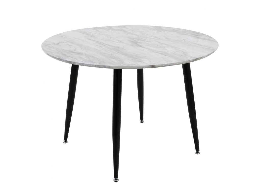 Round MDF Marbling Dining Table Chez Guru