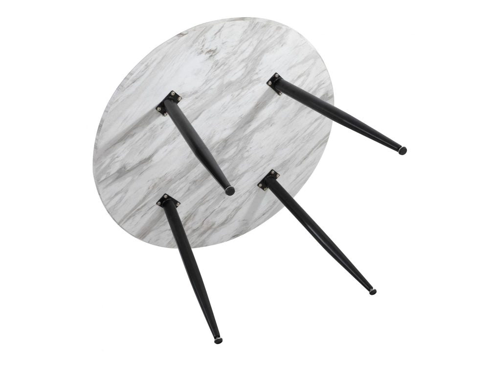 Round MDF Marbling Dining Table Chez Guru
