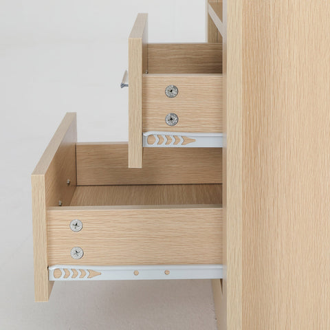 2X Bedside Table Side Storage Cabinet Nightstand Bedroom 2 Drawer 1 Shelf ZURI OAK Chez Guru