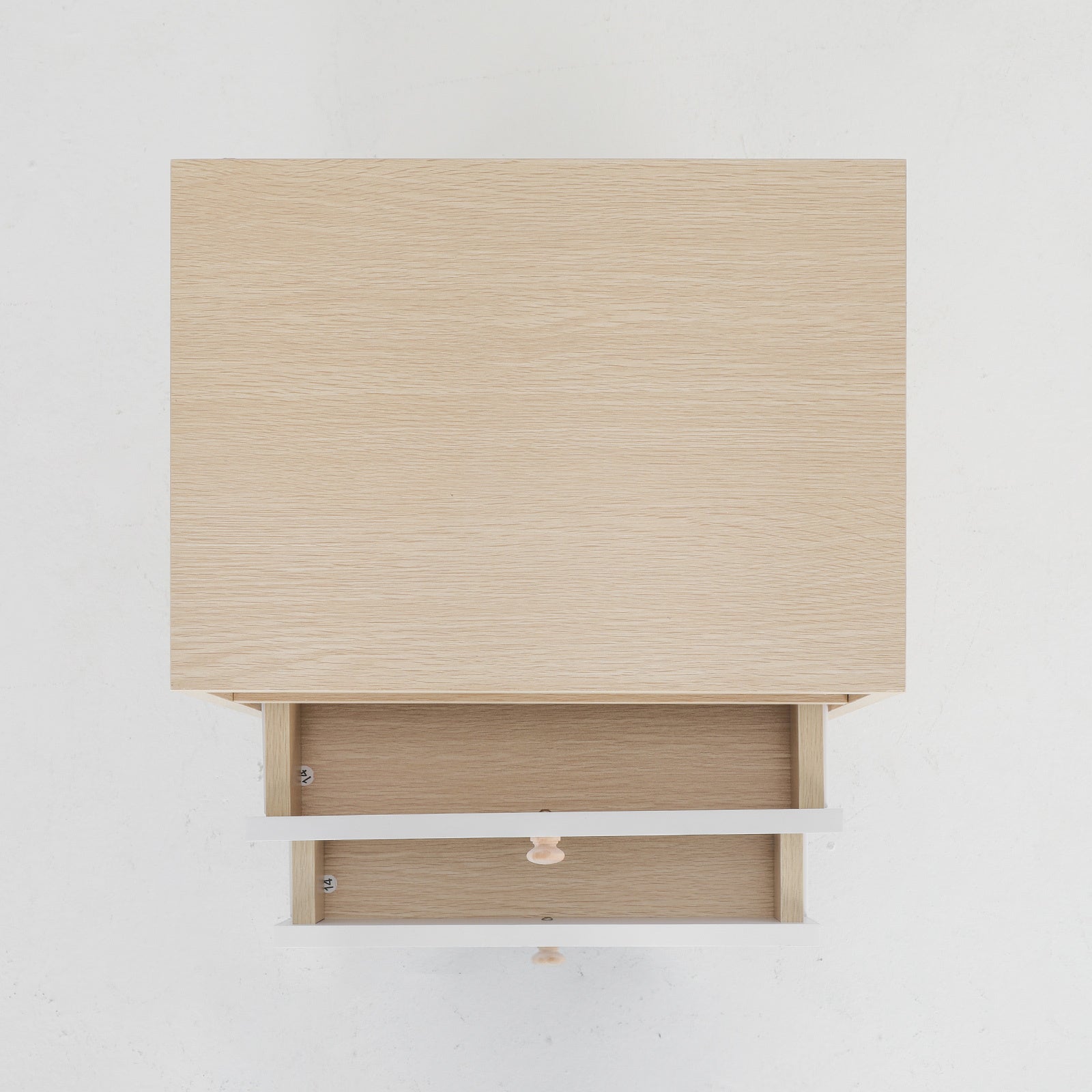 Bedside Table Side Storage Cabinet Nightstand Bedroom 2 Drawer ANYA OAK Chez Guru