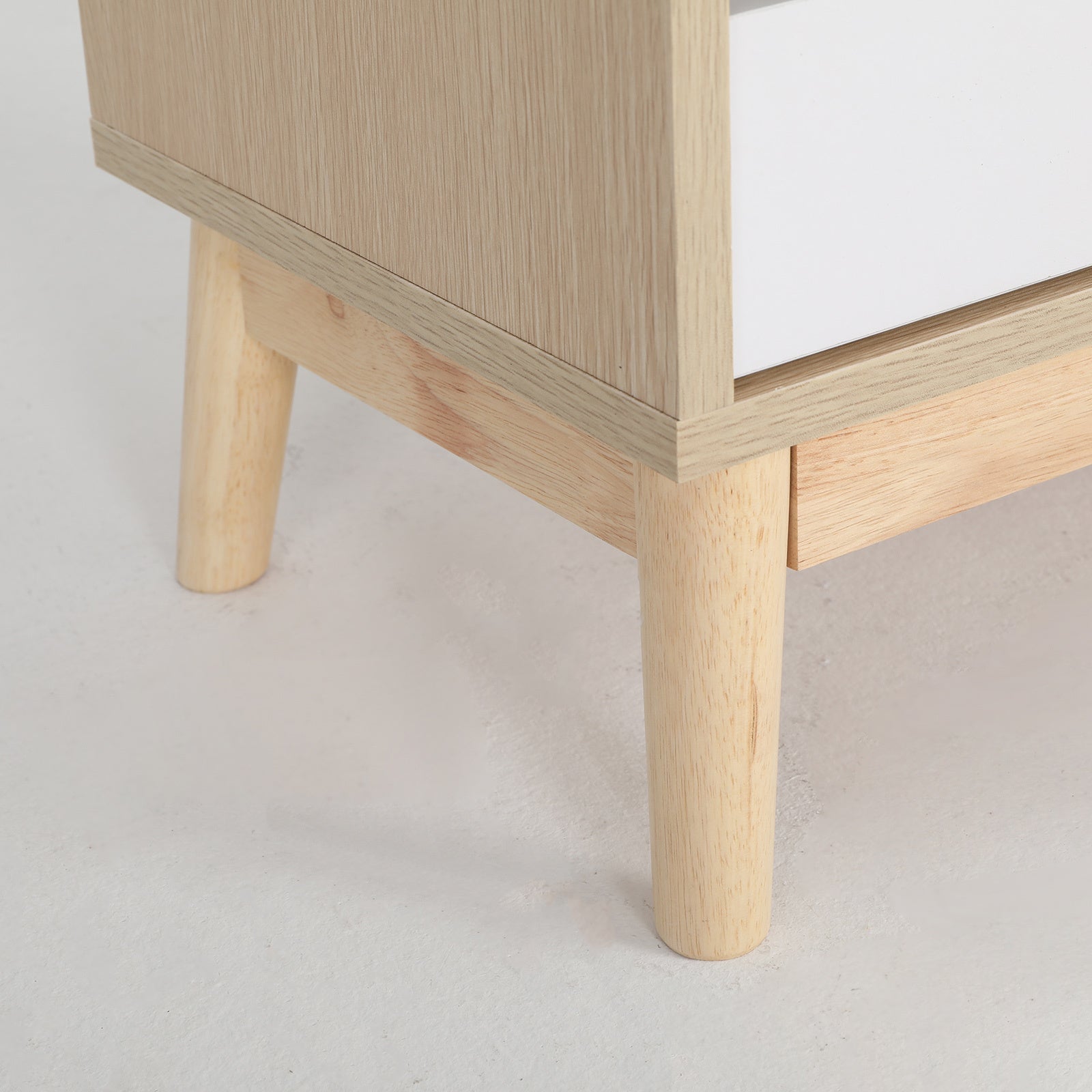 Bedside Table Side Storage Cabinet Nightstand Bedroom 2 Drawer ANYA OAK Chez Guru