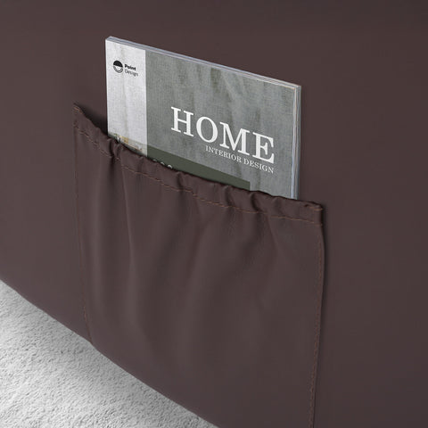 Home Recliner Chair - PU Leather Sofa Lounge Armchair MARLO BROWN