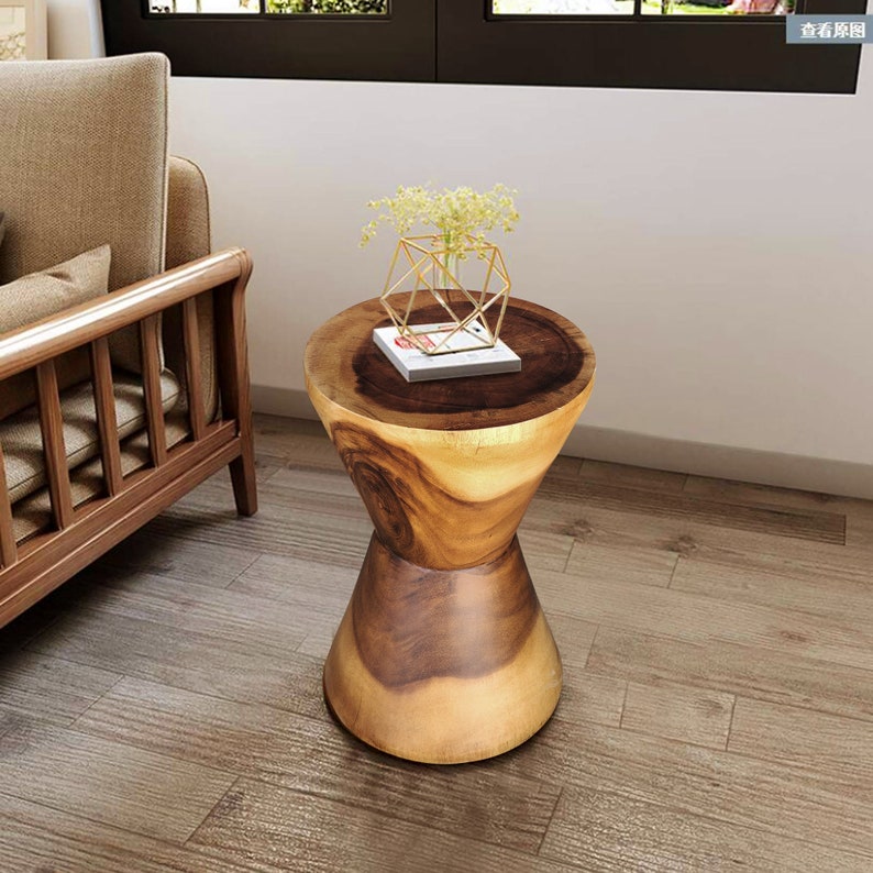 Hourglass Side Table or Stool bedside side drinks table Chez Guru