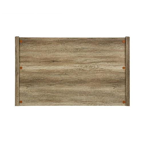 King Size Bed Frame Natural Wood like MDF in Oak Colour Chez Guru