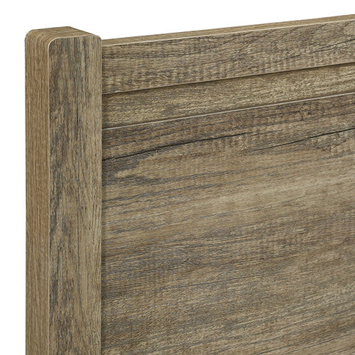 King Size Bed Frame Natural Wood like MDF in Oak Colour Chez Guru