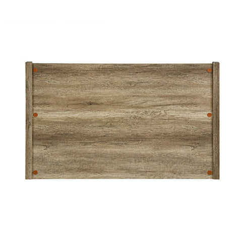 Queen Size Bed Frame Natural Wood like MDF in Oak Colour Chez Guru