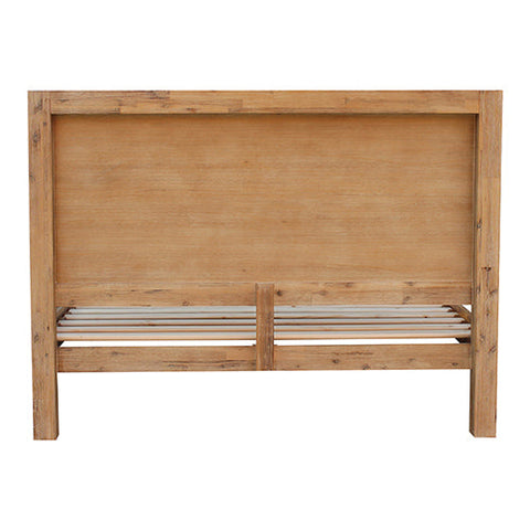 Bed Frame King Size in Solid Wood Veneered Acacia Bedroom Timber Slat in Oak Chez Guru