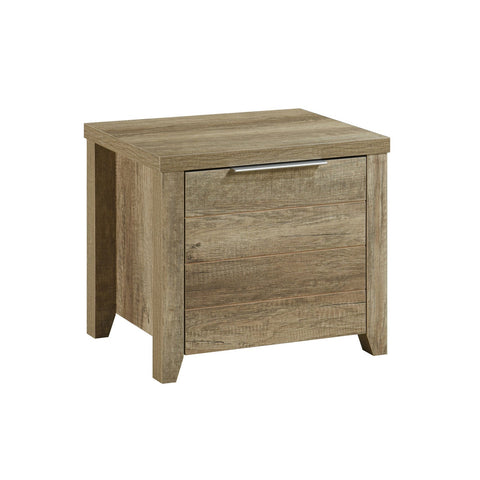 Bedside Table 2 drawers Storage Table Night Stand MDF in Oak Chez Guru