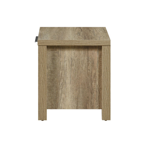 Bedside Table 2 drawers Storage Table Night Stand MDF in Oak Chez Guru