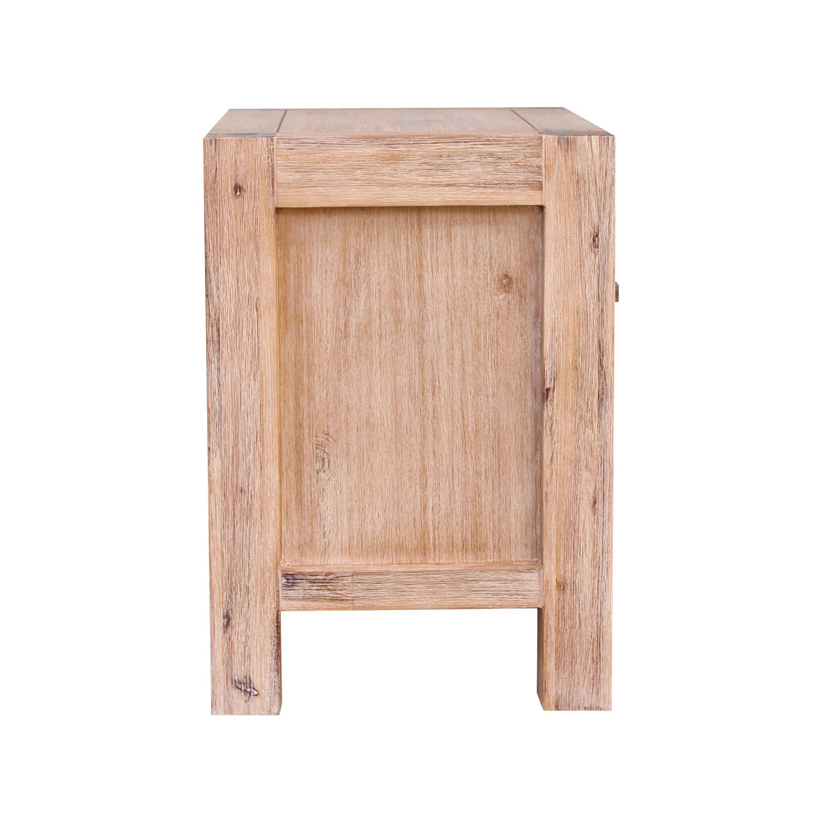 Bedside Table 2 drawers Night Stand Solid Wood Acacia Oak Colour Chez Guru