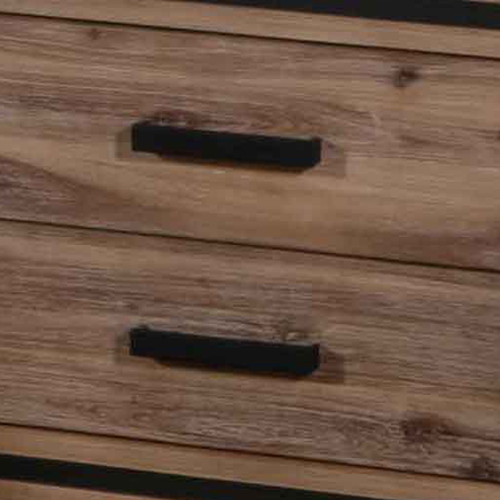 Bedside Table 2 drawer Night Stand with Solid Acacia Storage in Sliver Brush Colour Chez Guru