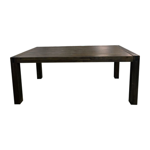 Dining Table 180cm Medium Size with Solid Acacia Wooden Base in Chocolate Colour Chez Guru