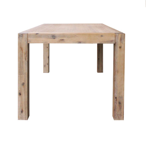 Dining Table 210cm Large Size with Solid Acacia Wooden Base in Oak Colour Chez Guru