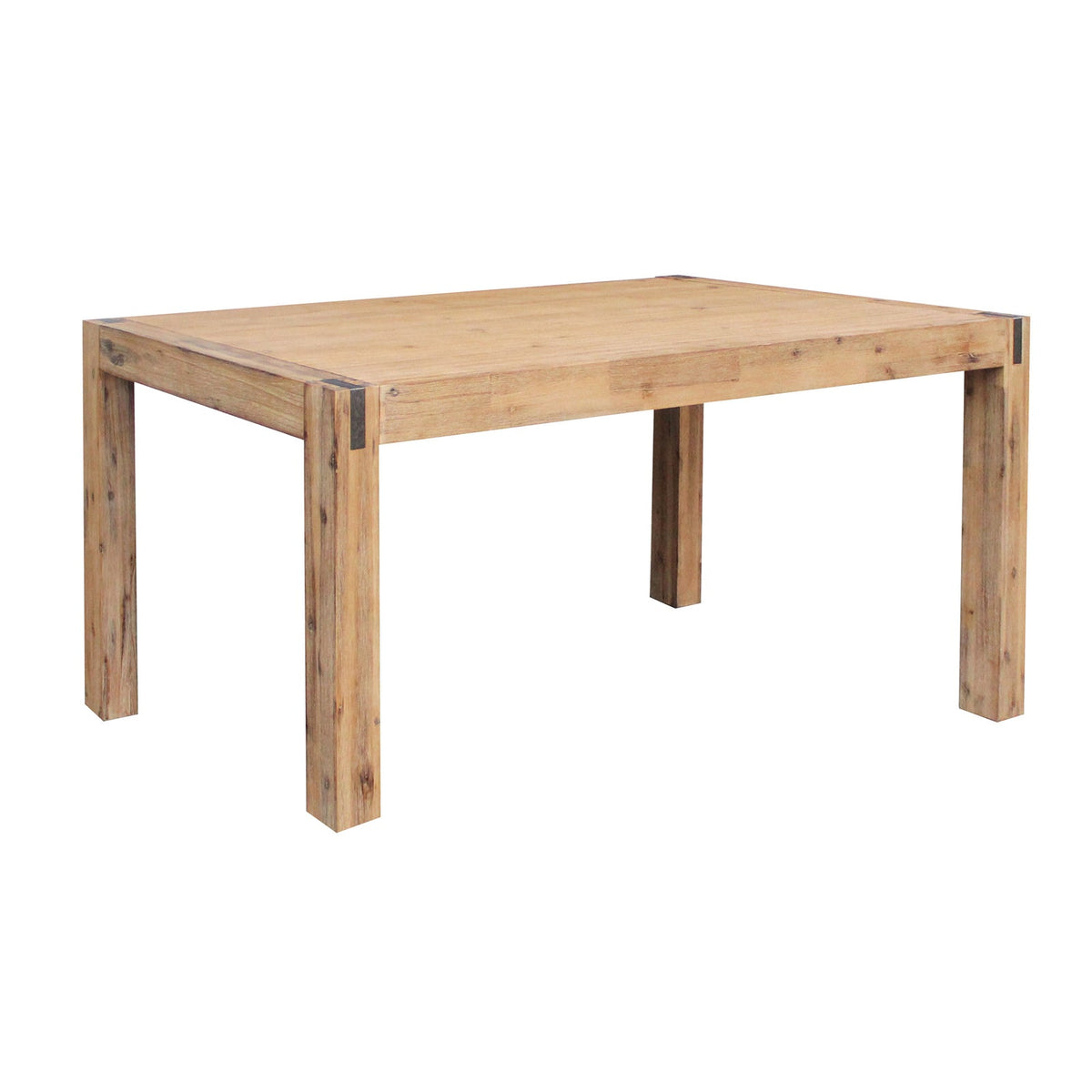 Dining Table 180cm Medium Size with Solid Acacia Wooden Base in Oak Colour Chez Guru