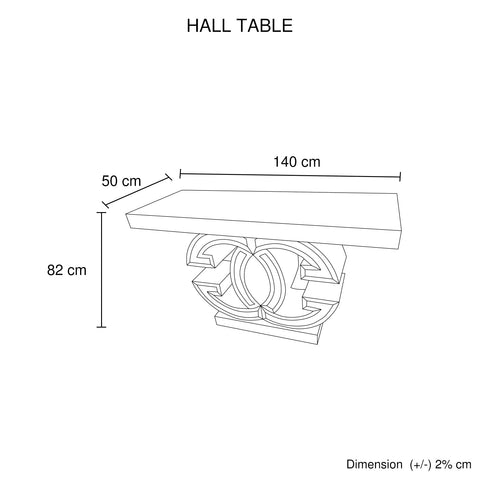 Hall Table MDF & Mirror & Crushed Acrylic Diamonds Silver Colour