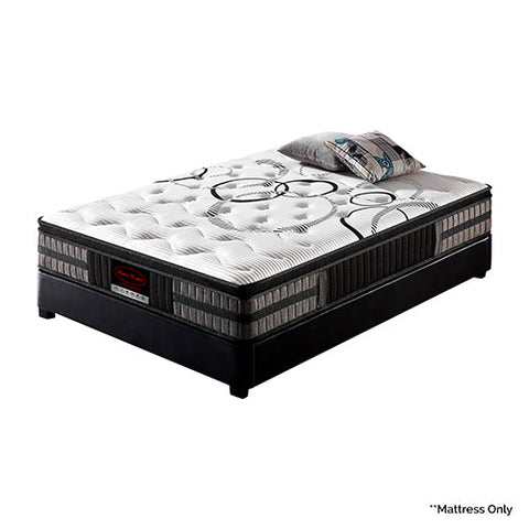 Queen Mattress in Gel Memory Foam Pocket Coil Medium Firm Bed 34cm Thick Chez Guru