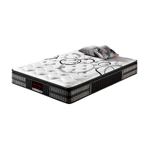 Queen Mattress in Gel Memory Foam Pocket Coil Medium Firm Bed 34cm Thick Chez Guru