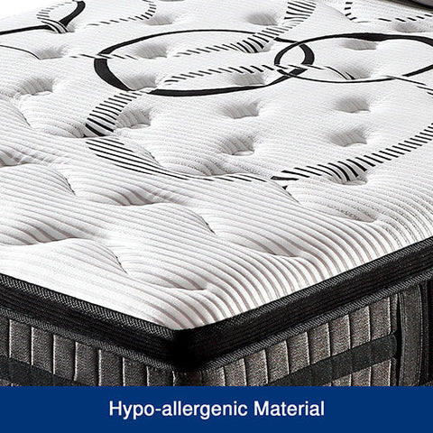 Queen Mattress in Gel Memory Foam Pocket Coil Medium Firm Bed 34cm Thick Chez Guru
