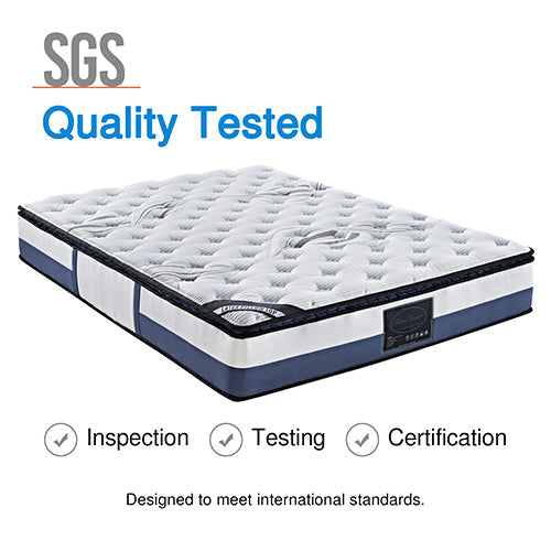 Single Mattress Latex Pillow Top Pocket Spring Foam Medium Firm Bed Chez Guru