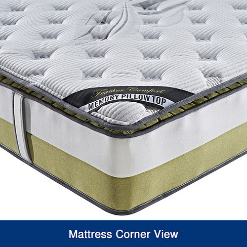 Queen Mattress Memory Pillow Top Pocket Spring Foam Medium Firm Bed Chez Guru