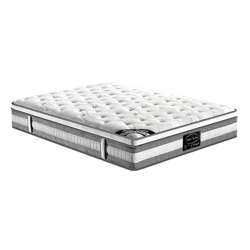 Mattress Euro Top King Size Pocket Spring Coil with Knitted Fabric Medium Firm 34cm Thick Chez Guru