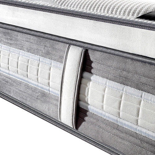 Mattress Euro Top King Size Pocket Spring Coil with Knitted Fabric Medium Firm 34cm Thick Chez Guru