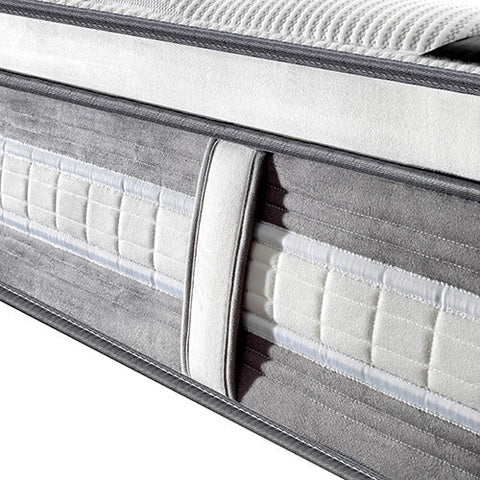Mattress Euro Top King Size Pocket Spring Coil with Knitted Fabric Medium Firm 34cm Thick Chez Guru