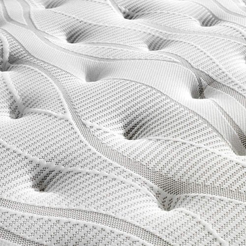 Mattress Euro Top Single Size Pocket Spring Coil with Knitted Fabric Medium Firm 34cm Thick Chez Guru