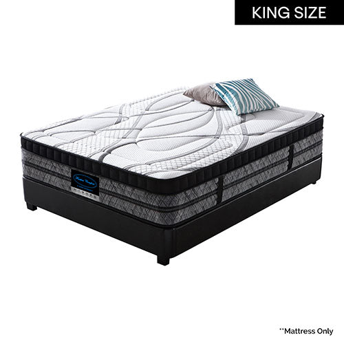 King Mattress Pocket Coil Spring Foam Firm Bed 32cm thick Chez Guru