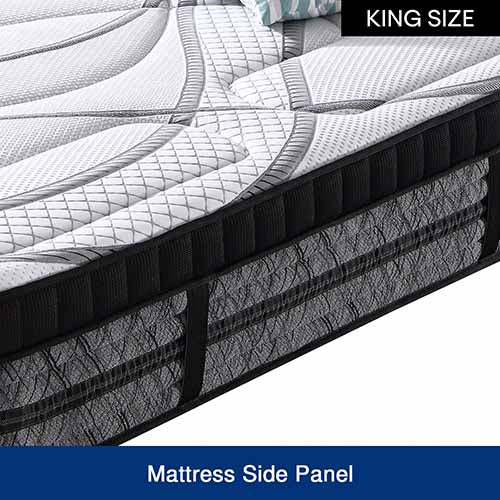 King Mattress Pocket Coil Spring Foam Firm Bed 32cm thick Chez Guru